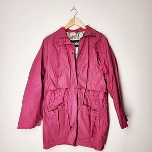 Totes Full Zip Pink Waterproof Jacket Size Medium